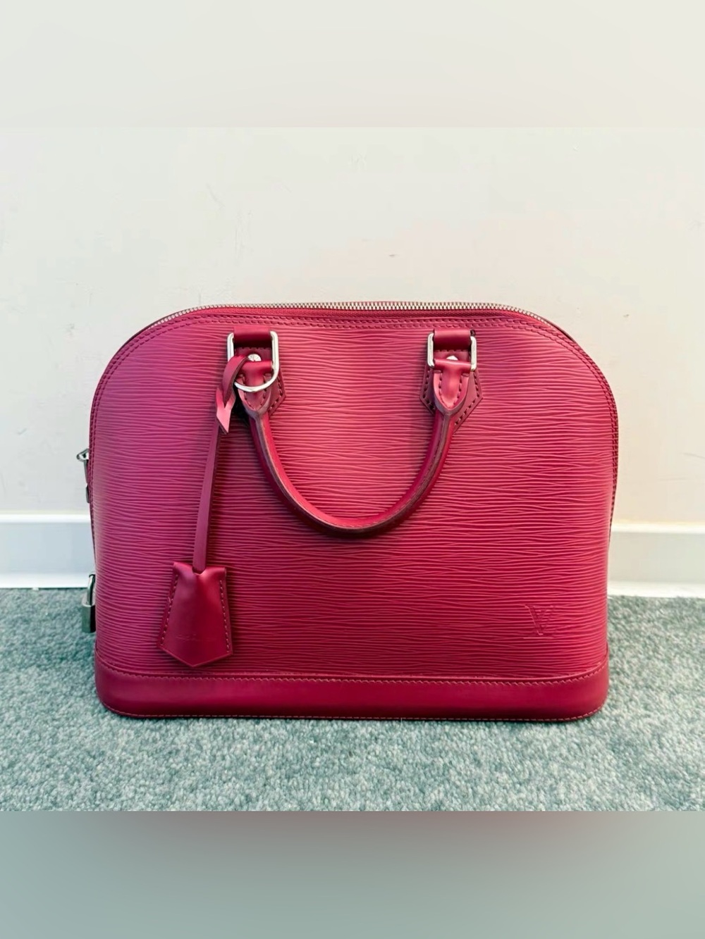 Louis Vuitton Pink Epi Leather Dome Satchel